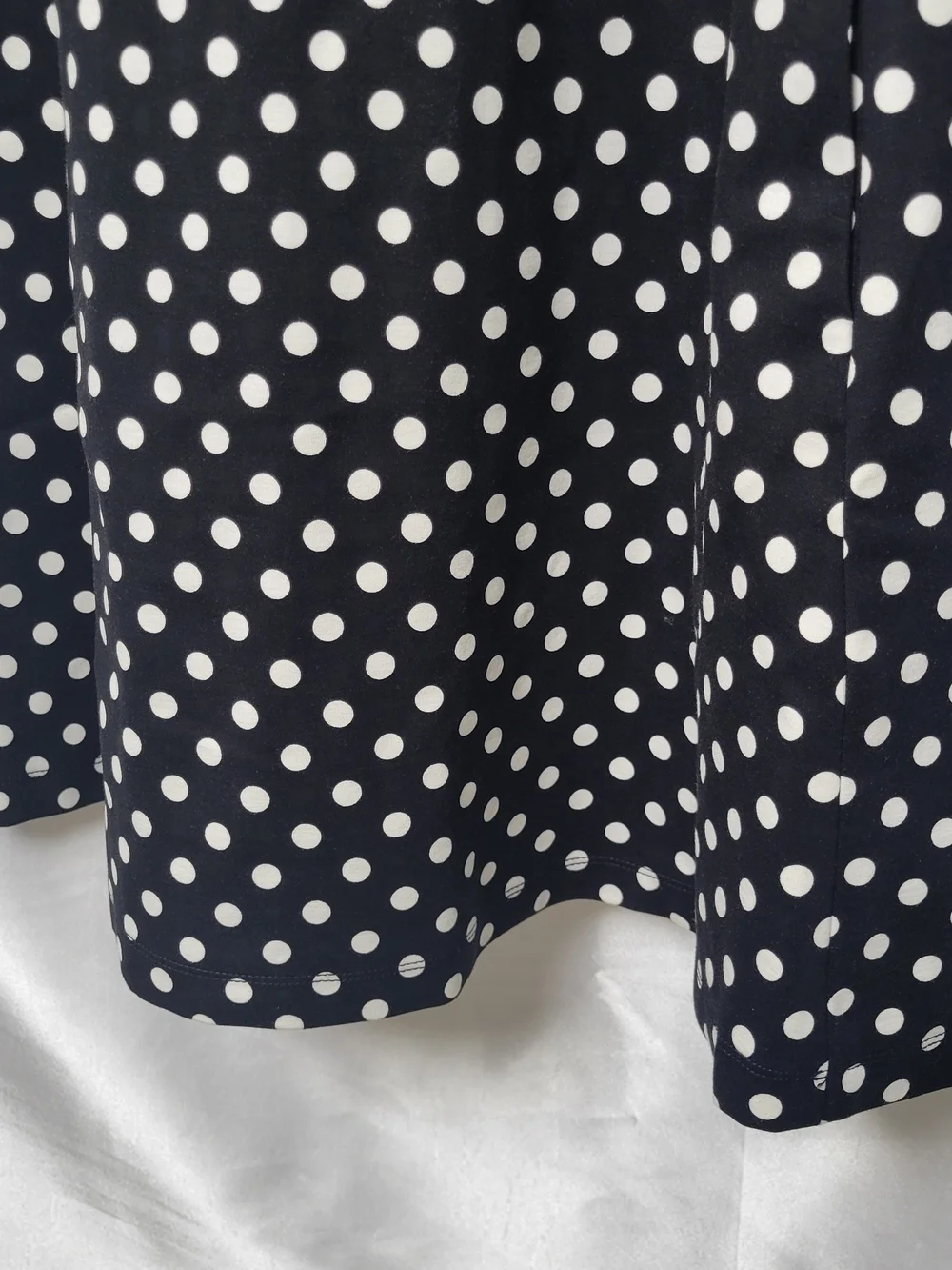 Kate Spade New York Polka Dot Fit & Flare Dress Bell Sleeve Black White S